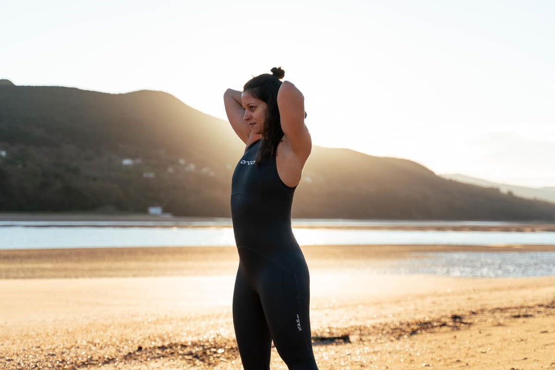 Woman wearing Orca Wetsuit