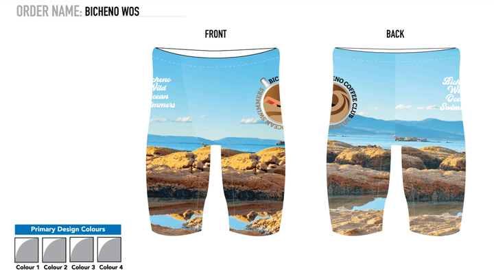 budgy Smuggler Custom Mens Swimsuit Bicheno Wild Ocean Swimmers Mens Jammers