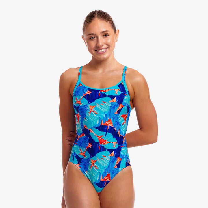 Funkita One Piece Swimsuit Lots Leaves / 8 Diamond Back