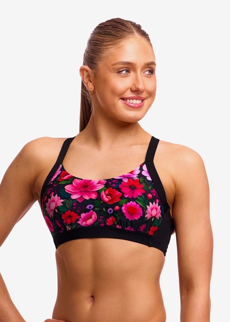 Funkita Two Piece Bed of Roses / 8 Hold Steady Crop Top