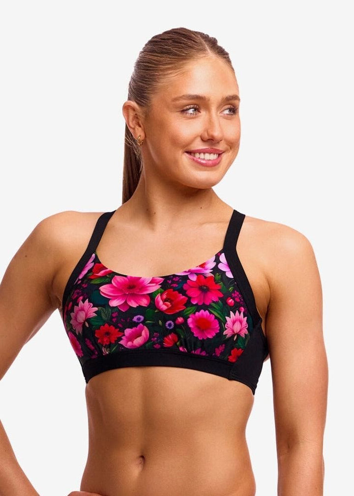Funkita Two Piece Bed of Roses / 8 Hold Steady Crop Top