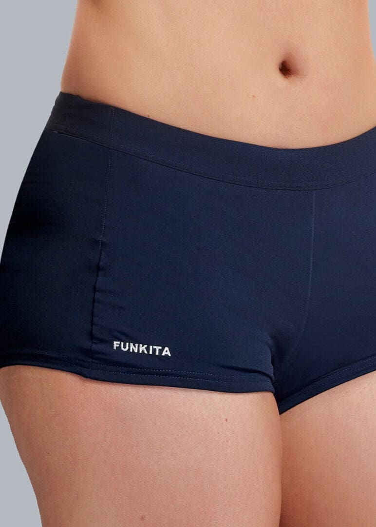 Funkita Two Piece Still Navy / 10 Ladies Swim Boy Shorts