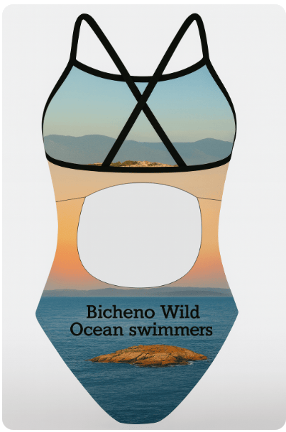 Kozii Custom Womens Swimsuit Bicheno Wild Ocean Swimmers Womens Swimsuit