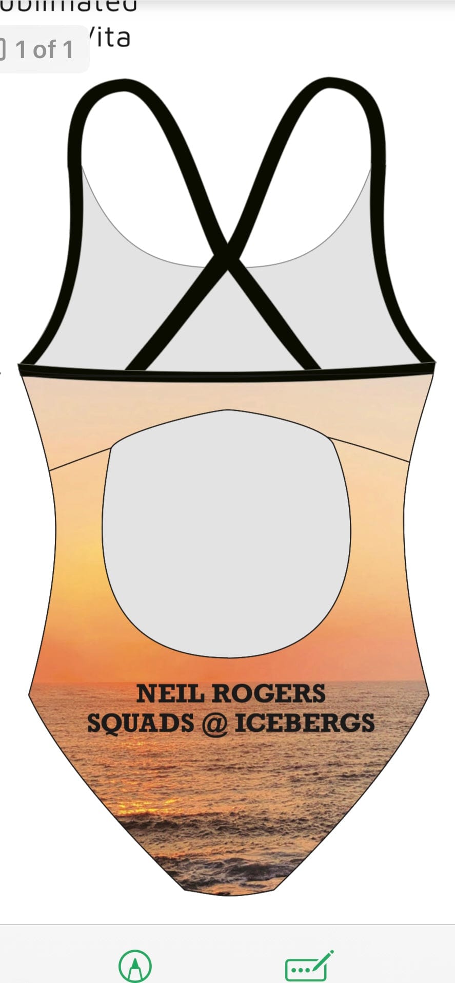 Kozii One Piece Swimsuit Neil Rogers Icebergs Squad I Custom SwimSuit