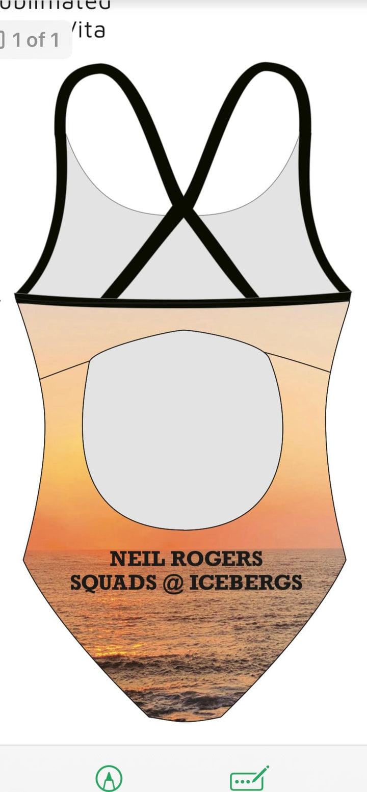 Kozii One Piece Swimsuit Neil Rogers Icebergs Squad I Custom SwimSuit