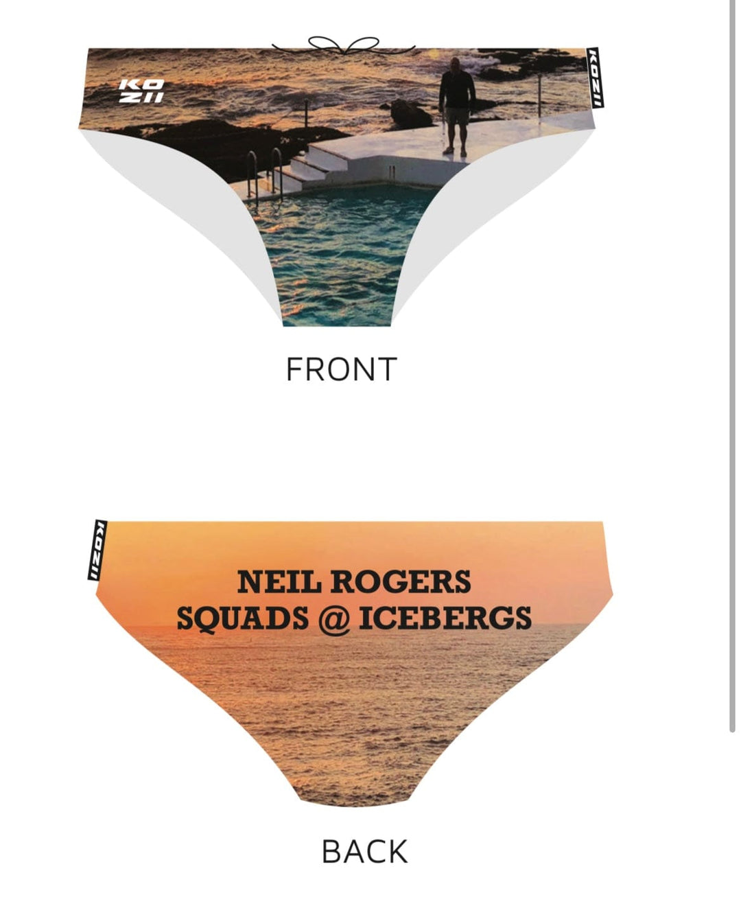 Kozii One Piece Swimsuit Rogers / 28 Neil Rogers Icebergs Squad I Custom Mens Racers