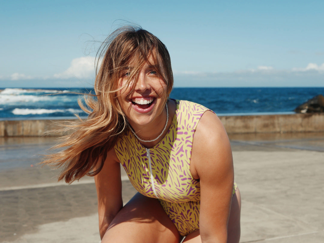 Liquid Wave One Piece Swimsuit Whoa Baby