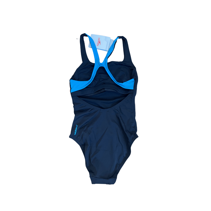 Speedo One Piece Swimsuit Anthracite Mayan Blue / 8 Flex Band Swimsuit