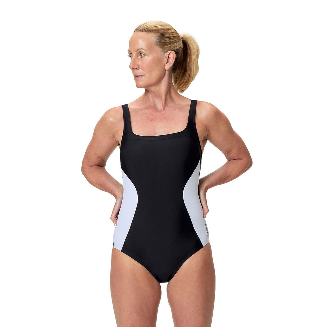 Speedo One Piece Swimsuit Anthracite White / 8 Contour One Piece