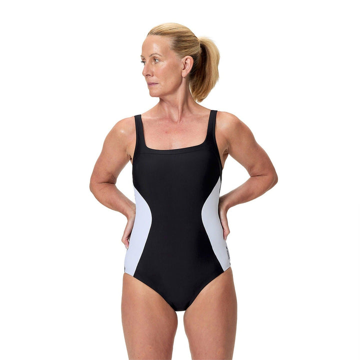 Speedo One Piece Swimsuit Anthracite White / 8 Contour One Piece