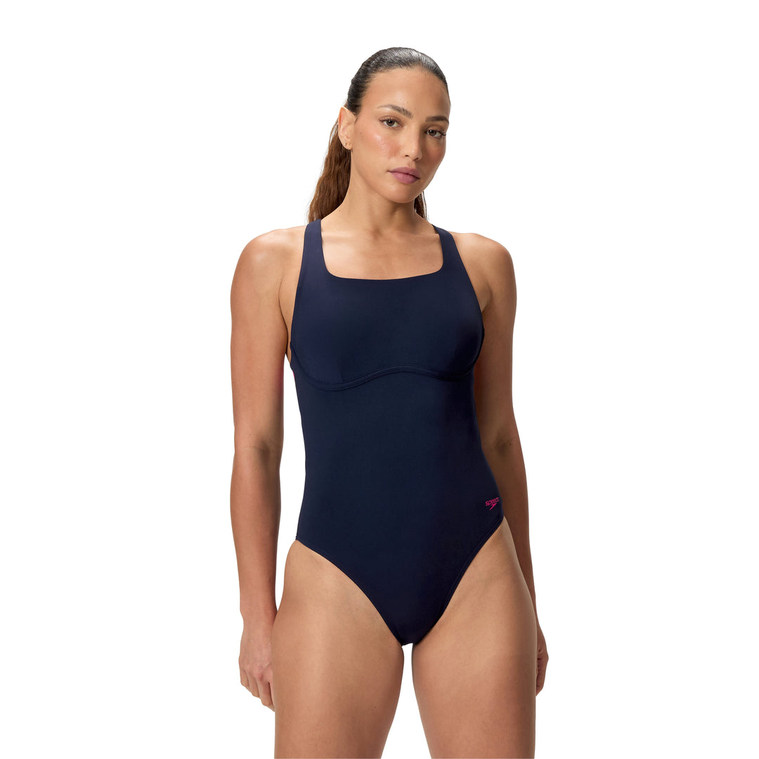 Speedo One Piece Swimsuit Flex Band Swimsuit