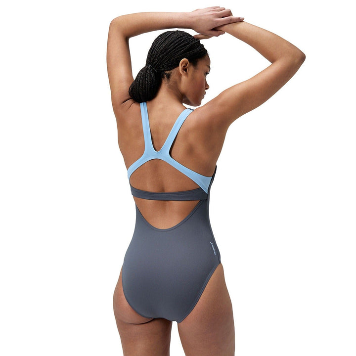 Speedo One Piece Swimsuit Flex Band Swimsuit With Built In Swim Bra