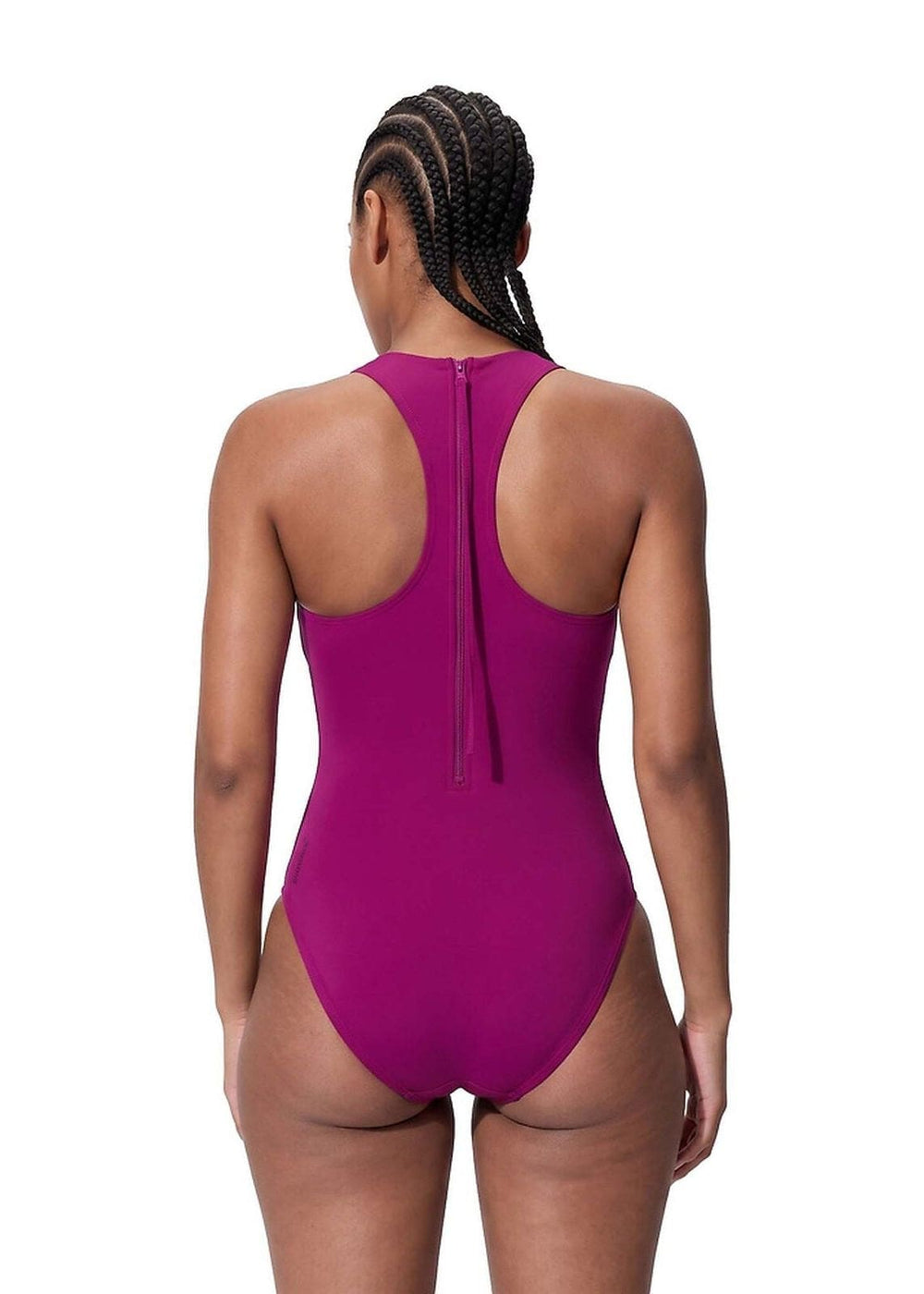 Speedo One Piece Swimsuit Racer Zip Swimsuit