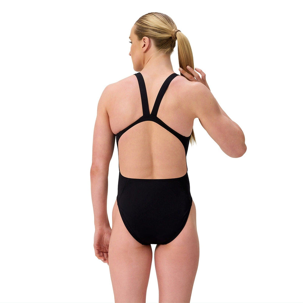 Speedo One Piece Swimsuit Solid Leader Back