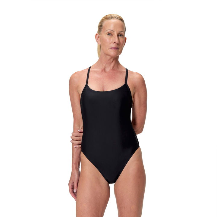 Speedo One Piece Swimsuit Solid Racerback One Piece