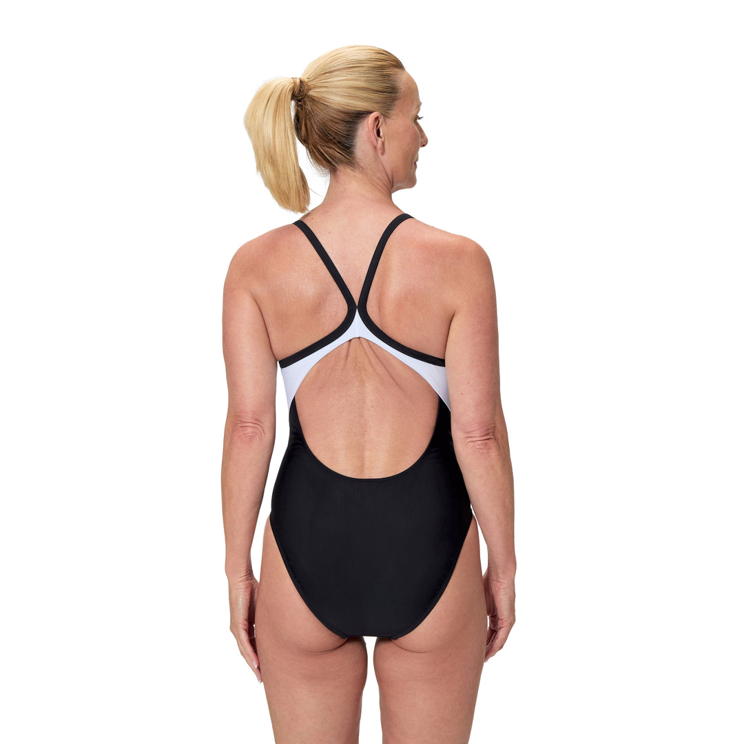 Speedo One Piece Swimsuit Solid Racerback One Piece