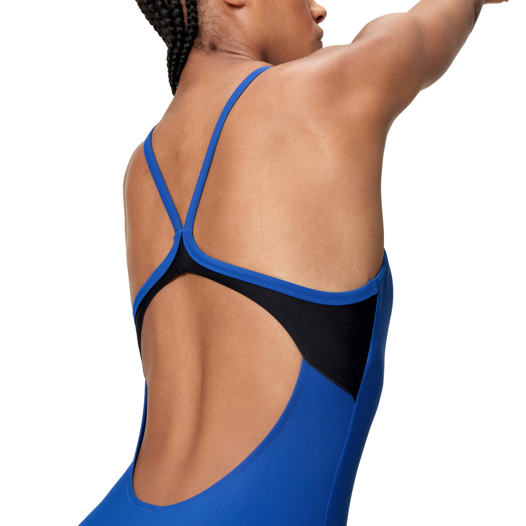Speedo One Piece Swimsuit Solid Racerback One Piece