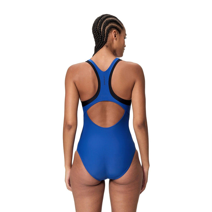 Speedo One Piece Swimsuit Womens Colourblock Racerback