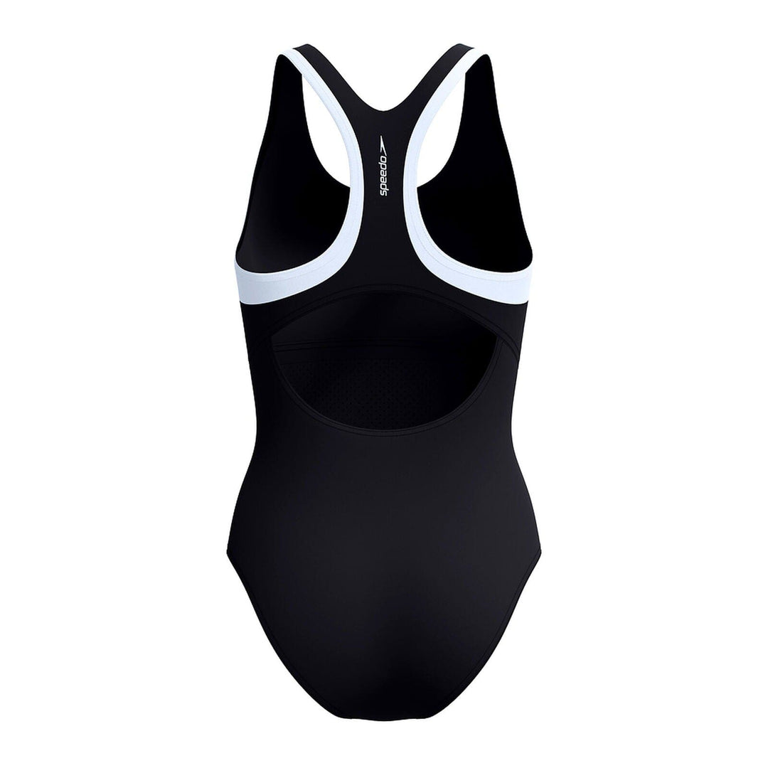 Speedo One Piece Swimsuit Womens Colourblock Racerback