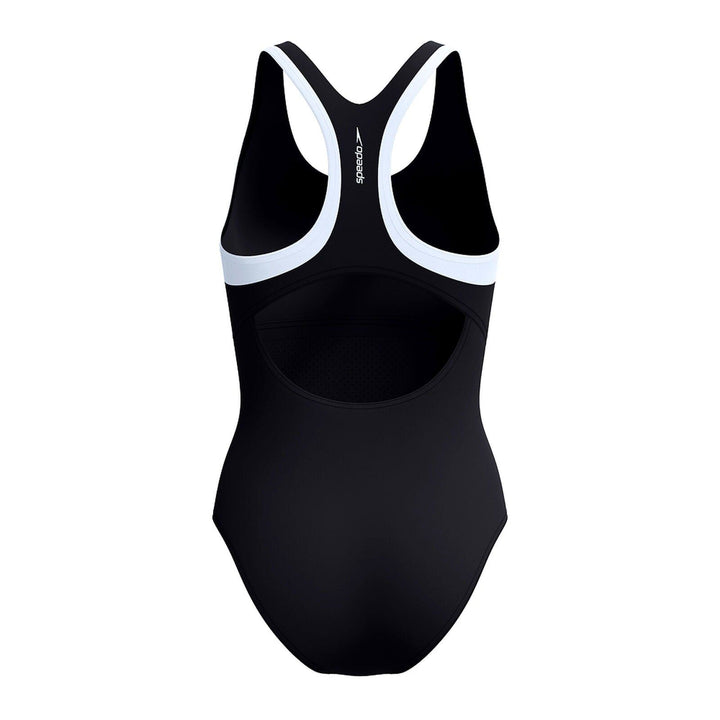 Speedo One Piece Swimsuit Womens Colourblock Racerback
