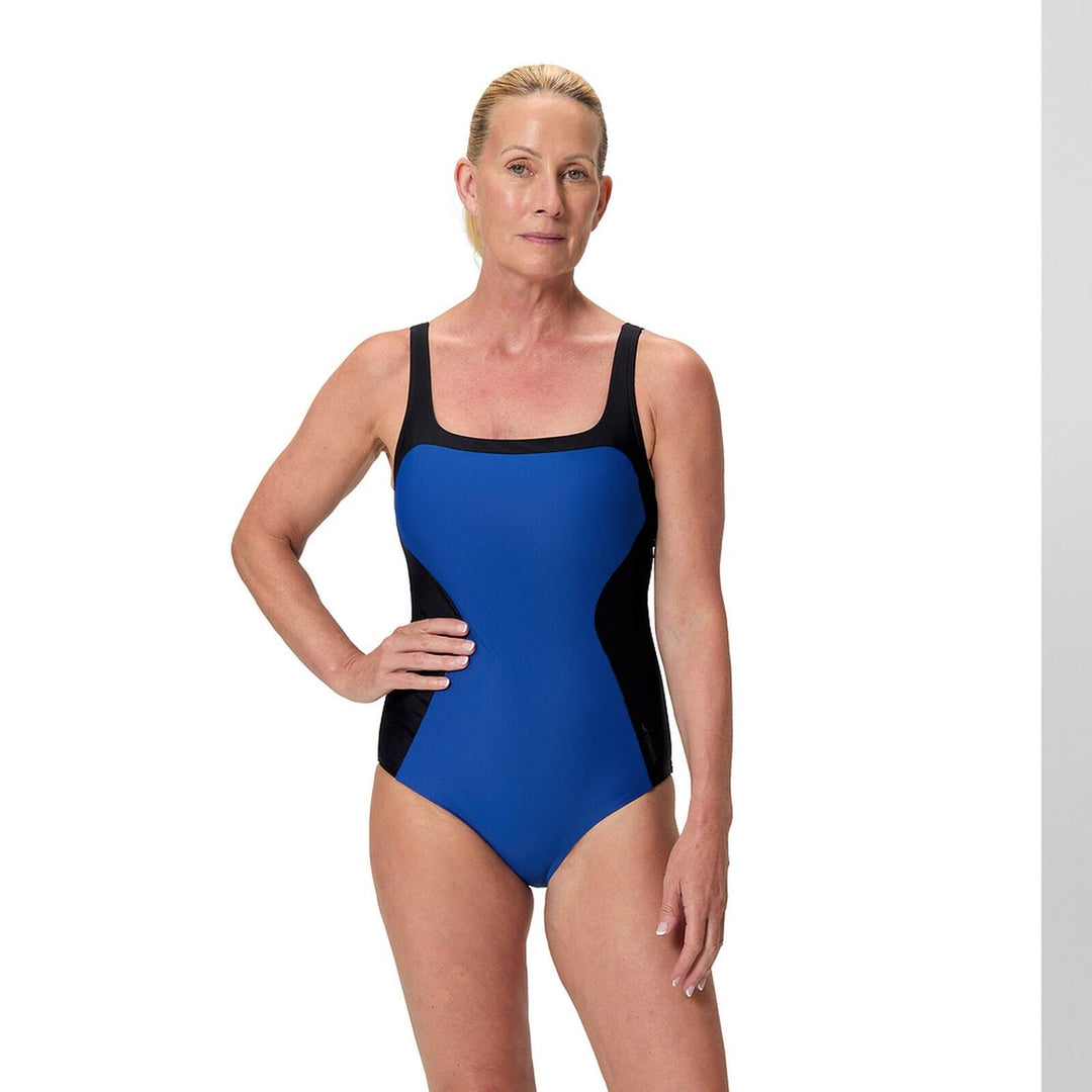 Speedo One Piece Swimsuit Zaffre Blue Anthracite / 8 Contour One Piece